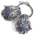 Silver Plated Cow Head Shape Micro Pave Bijoux Bague à cheval